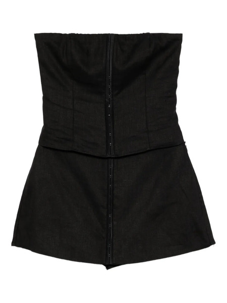  Reformation Sophie Linen Two Piece - Black 