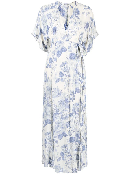  Reformation Winslow Draped Wrap Dress - White 