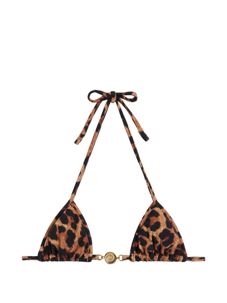  Reina Olga Printed Bikini Top - Brown 