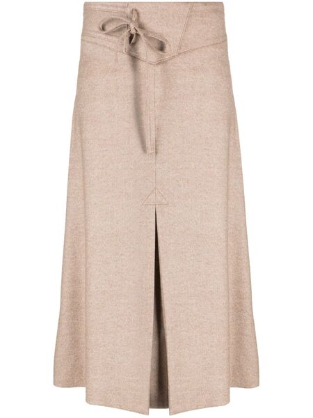  Rejina Pyo Boone Wool-blend Midi Skirt - Brown 