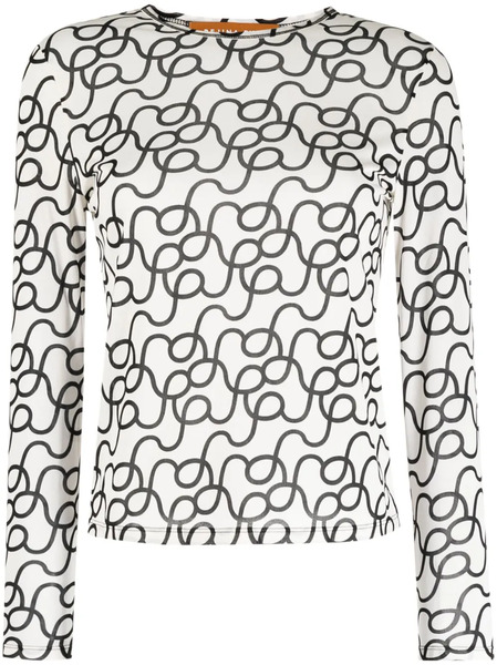  Rejina Pyo Graphic-print Long-sleeve Top - White 