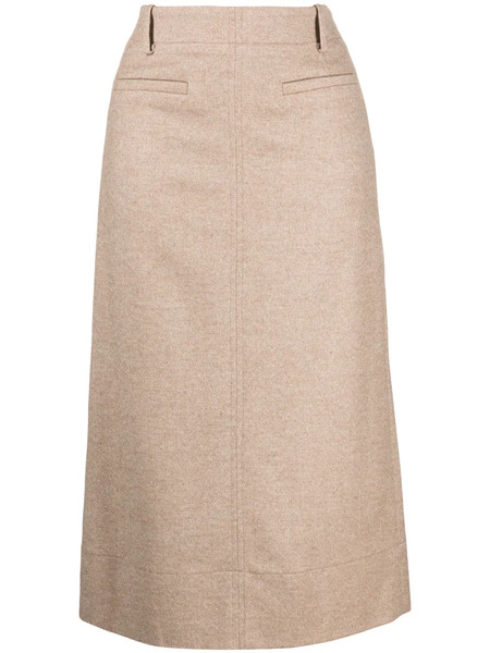  Rejina Pyo Ines Wool-blend Midi Skirt - Brown 