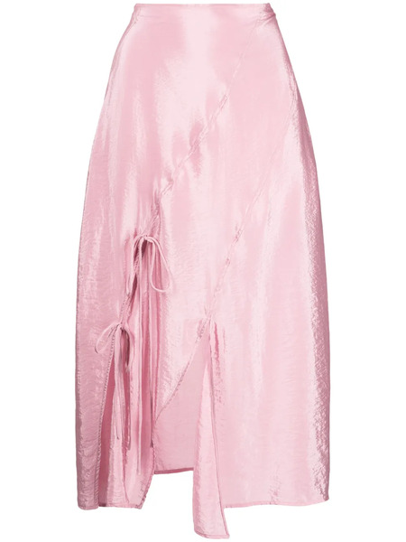  Rejina Pyo Joey Draped Midi Skirt - Pink 