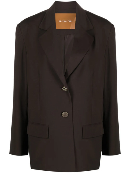  Rejina Pyo Karyn Single-breasted Wool Blend Blazer - Brown 