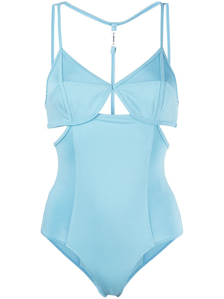  Remain Cut-out Detailed Bodysuit - Blue 