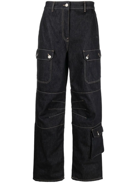  Remain Denim Cargo Trousers - Black 