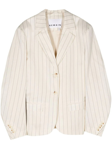  Remain Drapy Pinstriped Single-breasted Blazer - Neutrals 