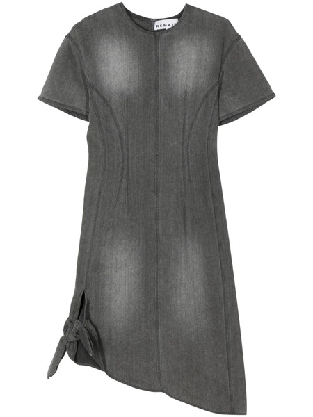  Remain Knot-detail Denim Dress - Grey 