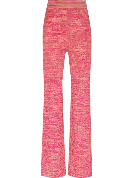 Remain Rib-knit Wide-leg Trousers - Pink 