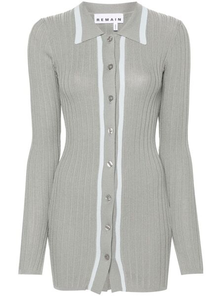  Remain Ribbed-knit Mini Dress - Grey 