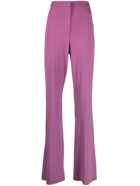  Remain Split-cuff High-waisted Flared Trousers - Purple 
