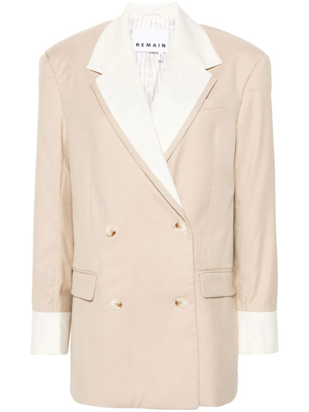  Remain Two-tone Double-breasted Blazer - Neutrals 