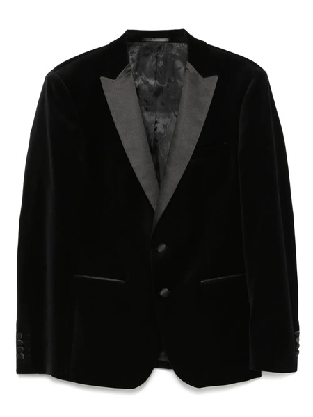  Remus Uomo Velvet Blazer - Black 