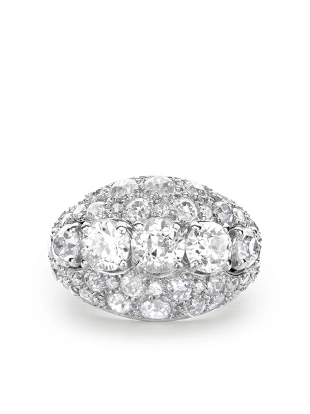  René Boivin Pre-owned Platinum Art Deco Diamond Ring - Silver 
