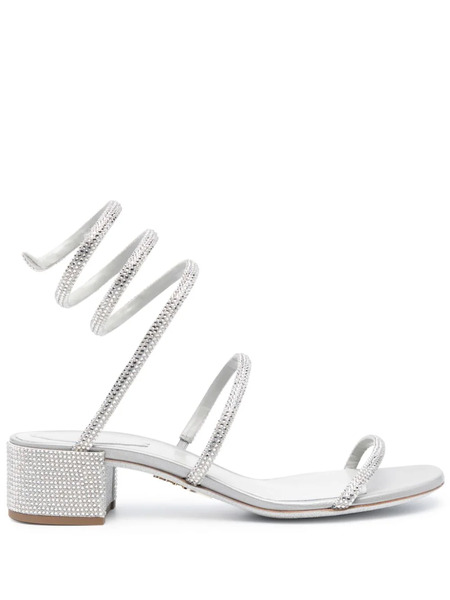  René Caovilla Cleo Crystal-embellished Sandals - Grey 