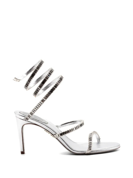  René Caovilla Cleo Embellished Strappy Sandals - Silver 