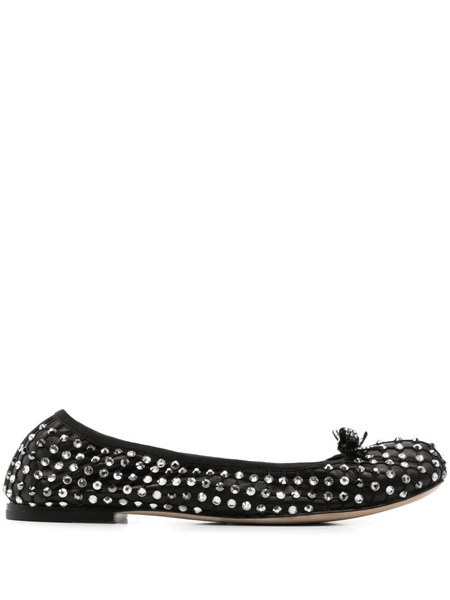  René Caovilla Crystal-embellished Ballet Flats - Black 