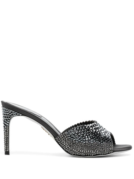  René Caovilla Crystal-embellished Leather Sandals - Black 