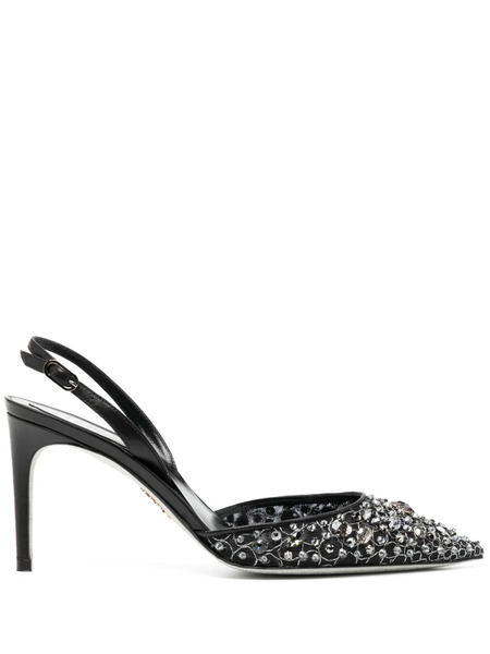  René Caovilla Crystal-embellished Pumps - Black 