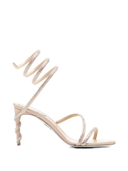  René Caovilla Embellished-heel Sandals - Neutrals 