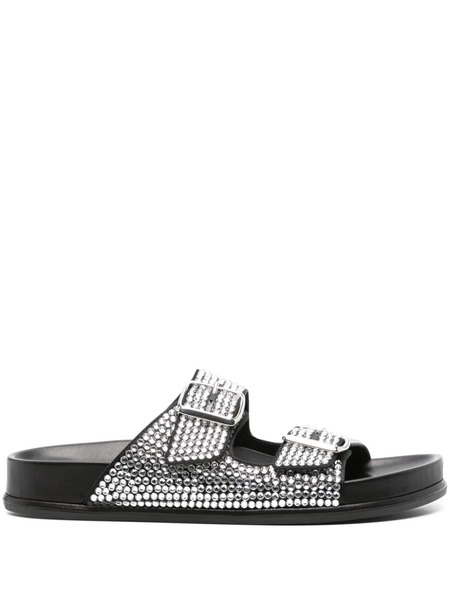  René Caovilla Emma Crystal Embellished Sandals - Silver 