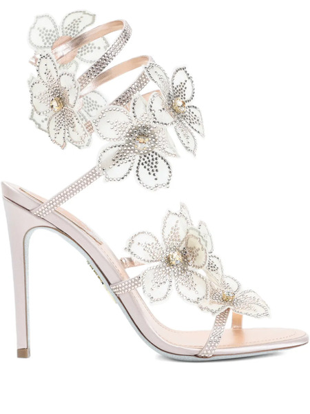  René Caovilla Floral-embellished Sandals - Pink 