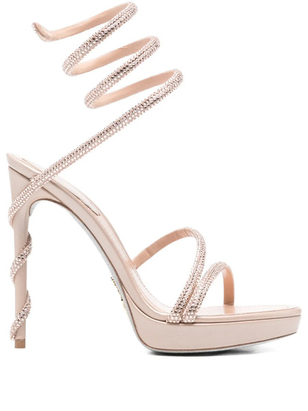  René Caovilla Margot Plataform Heeled Sandals - Neutrals 