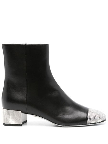  René Caovilla 40mm Bonnie Ankle Boots - Black 