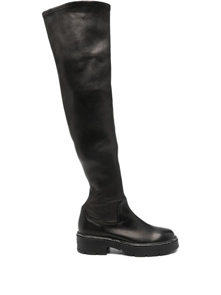  René Caovilla 40mm Embellished Knee-high Boots - Black 
