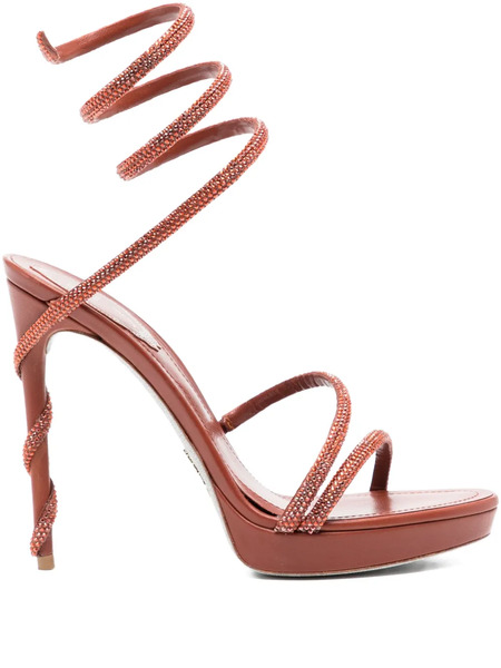  René Caovilla 130mm Margot Sandals - Brown 