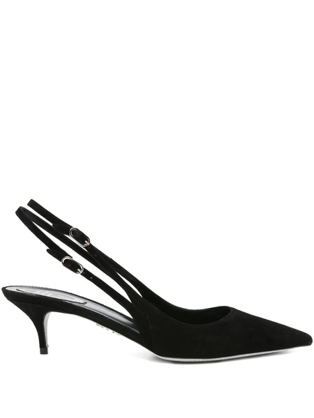  René Caovilla 60mm Slingback Pointed-toe Heeled Pumps - Black 