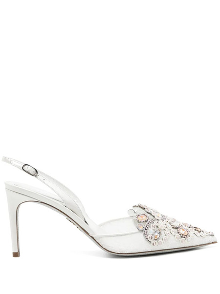  René Caovilla 90mm Veneziana Pumps - White 