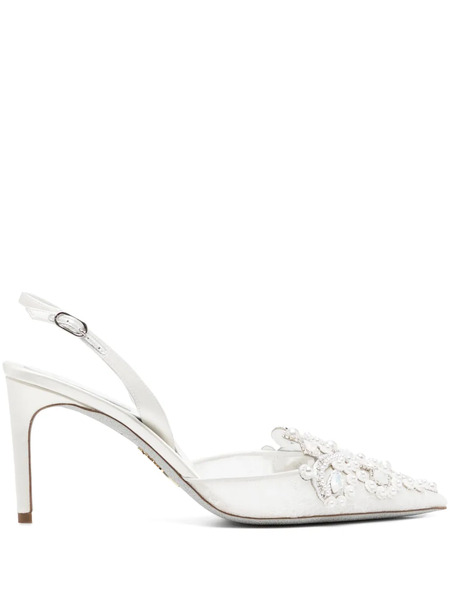  René Caovilla 50mm Veneziana Pumps - White 