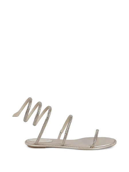  René Caovilla Rhinestone-embellished Sandals - Neutrals 