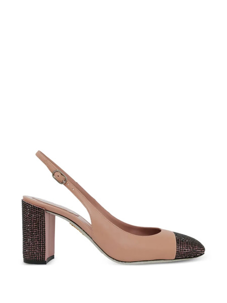  René Caovilla Rhinestone-embellished Slingback Pumps - Neutrals 