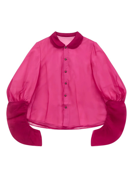  Renli Su Peter Pan-collar Balloon-sleeve Shirt - Pink 