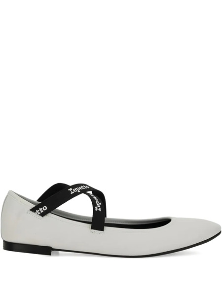  Repetto Cross-strap Ballet Flats - White 