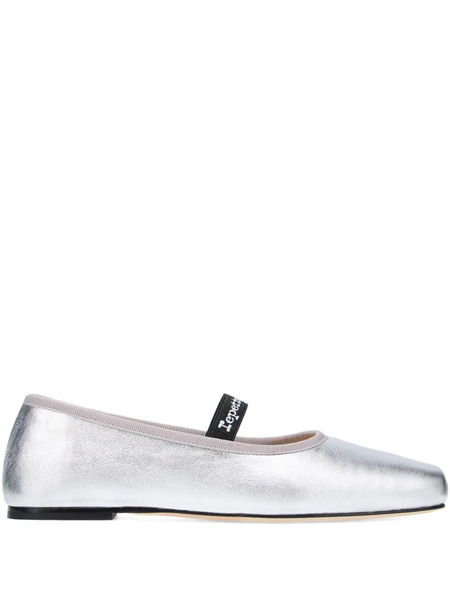  Repetto Lisbeth Square-toe Strap Ballet Flats - Silver 