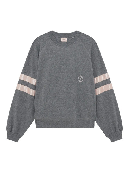  Repetto Satin-stripe Crew-neck Sweatshirt - Grey 