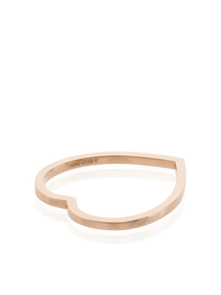 Repossi 18kt Rose Gold Heart Band Ring - Pink 