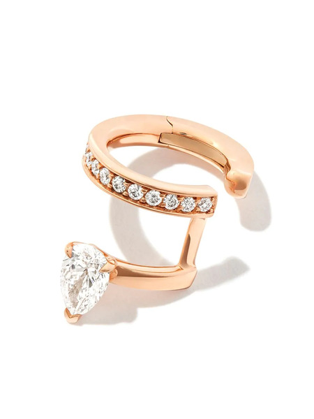  Repossi 18kt Rose Gold Serti Sur Vide Diamond Ear Cuff - Pink 