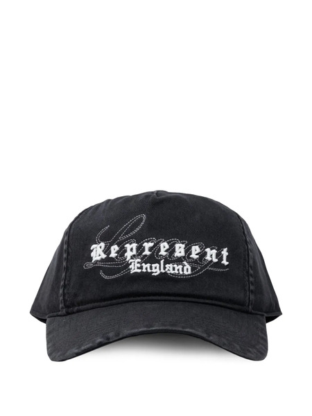  Represent Embroidered Script Cap Hat - Black 
