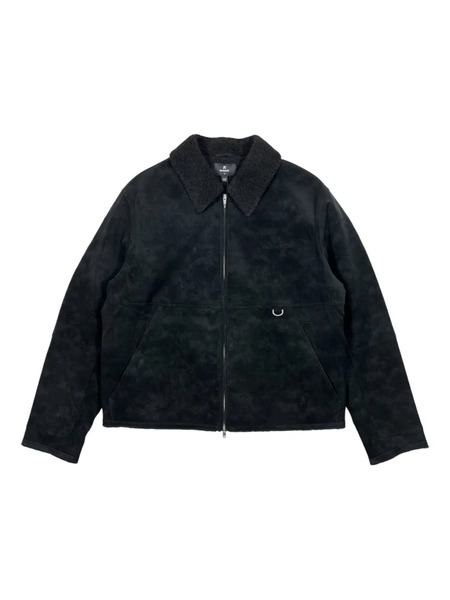  Represent Shearling-collar Zip-front Jacket - Black 