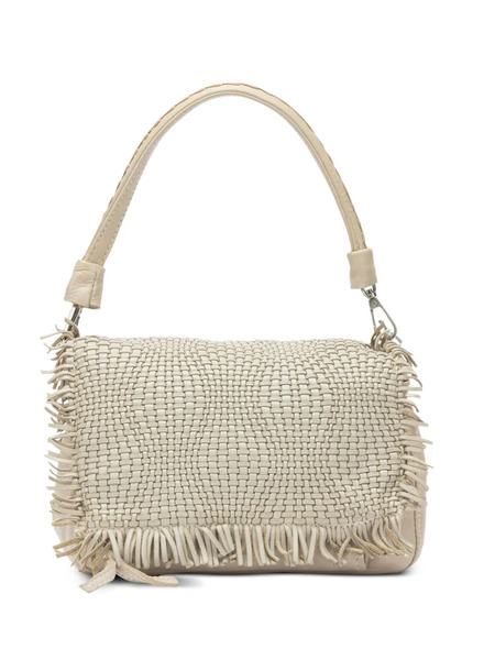  Reptile's House Anfora – Shoulder Bag With Woven Flap - Neutrals 