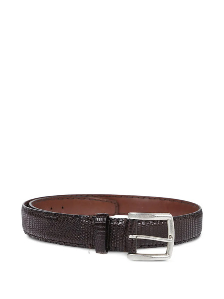  Reptile's House Embossed Leather Belt - Brown 