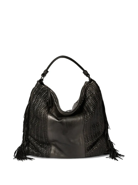  Reptile's House Fringed-hem Shoulder Bag - Black 