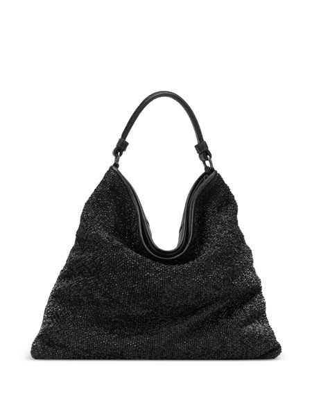  Reptile's House Large Wave Woven Shoulder Bag - Black 