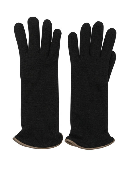  Restelli Cuffed Cashmere Gloves - Black 