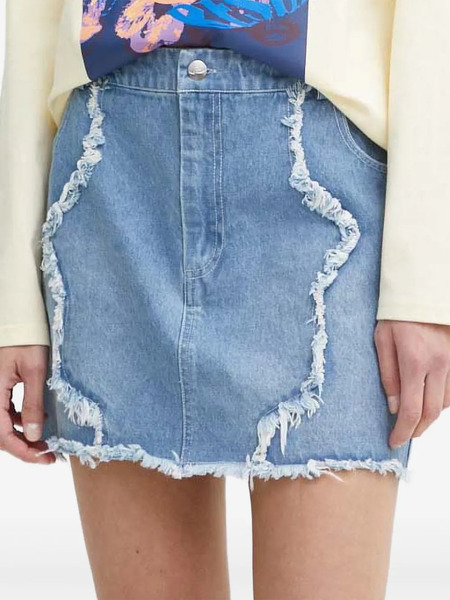  Résumé Frayed Denim Skirt - Blue 