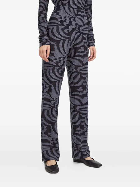  Résumé Frayed-patterned Trousers - Black 